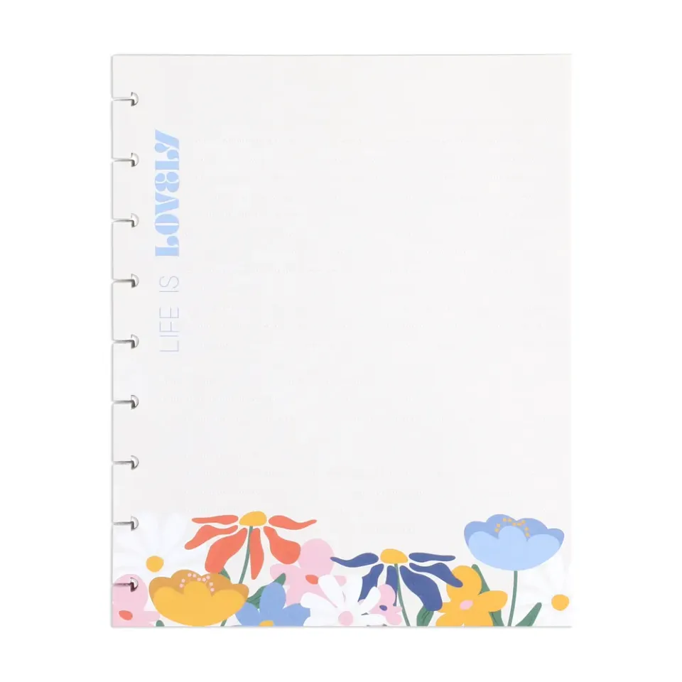 Happy Planner Fun Fleurs Classic papier recharge 40 feuilles fleuri