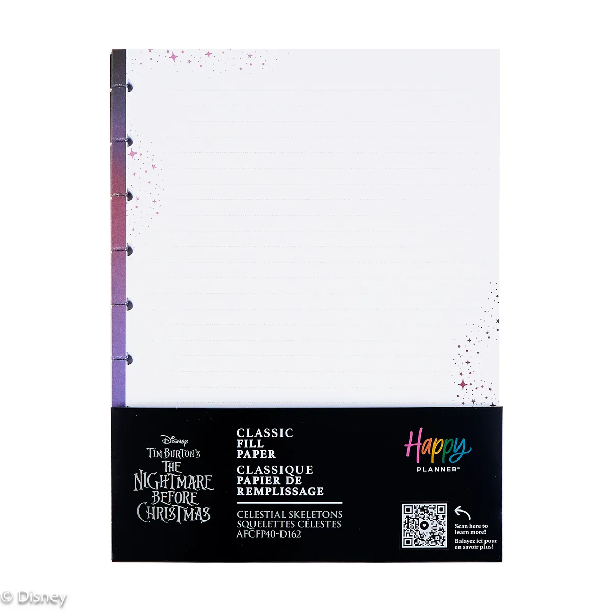 Happy Planner Disney Nightmare Before Christmas recharge pointillée Classic 40 feuilles