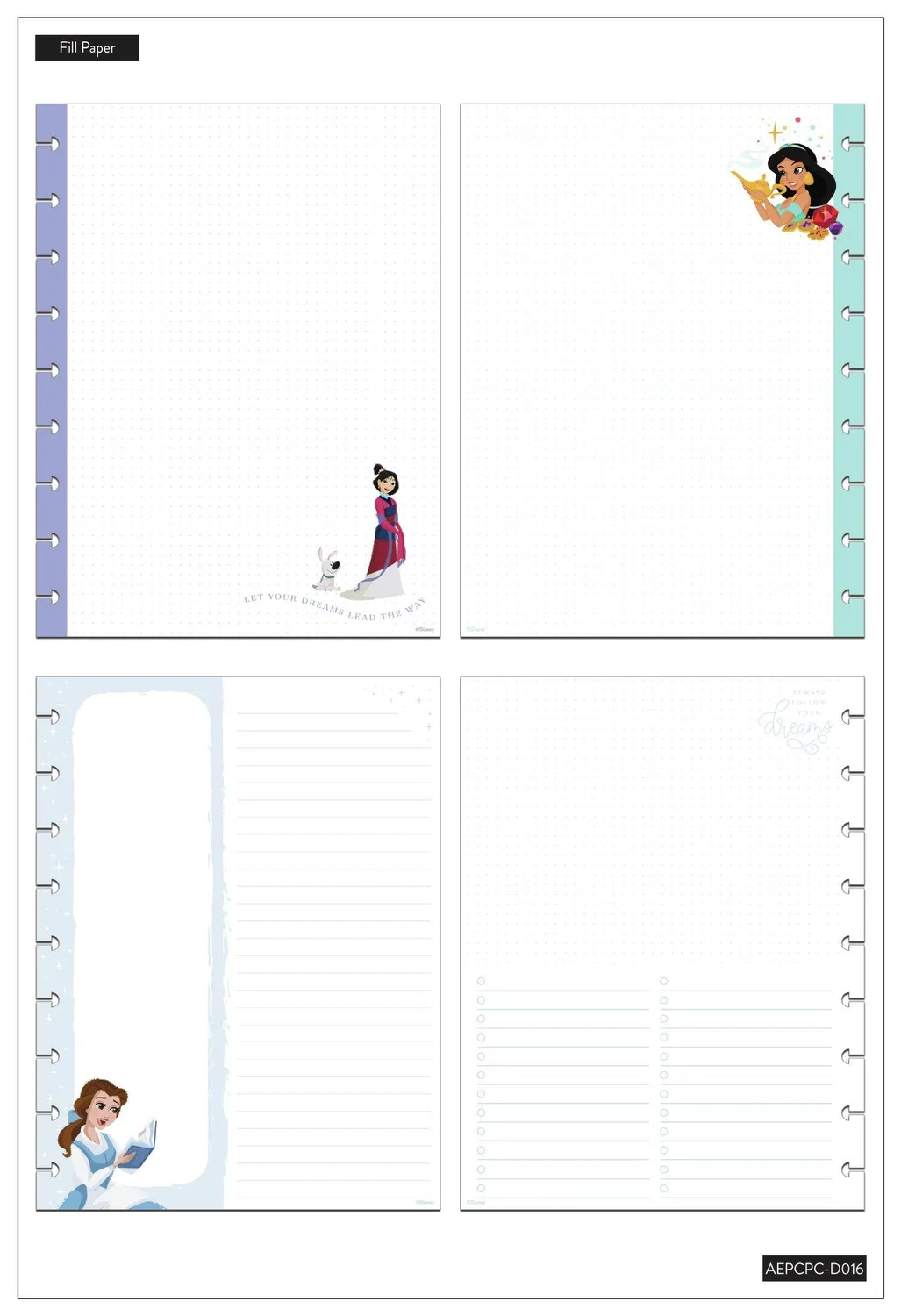 Me & my big ideas Happy Planner Princesses compagnon planner Classic