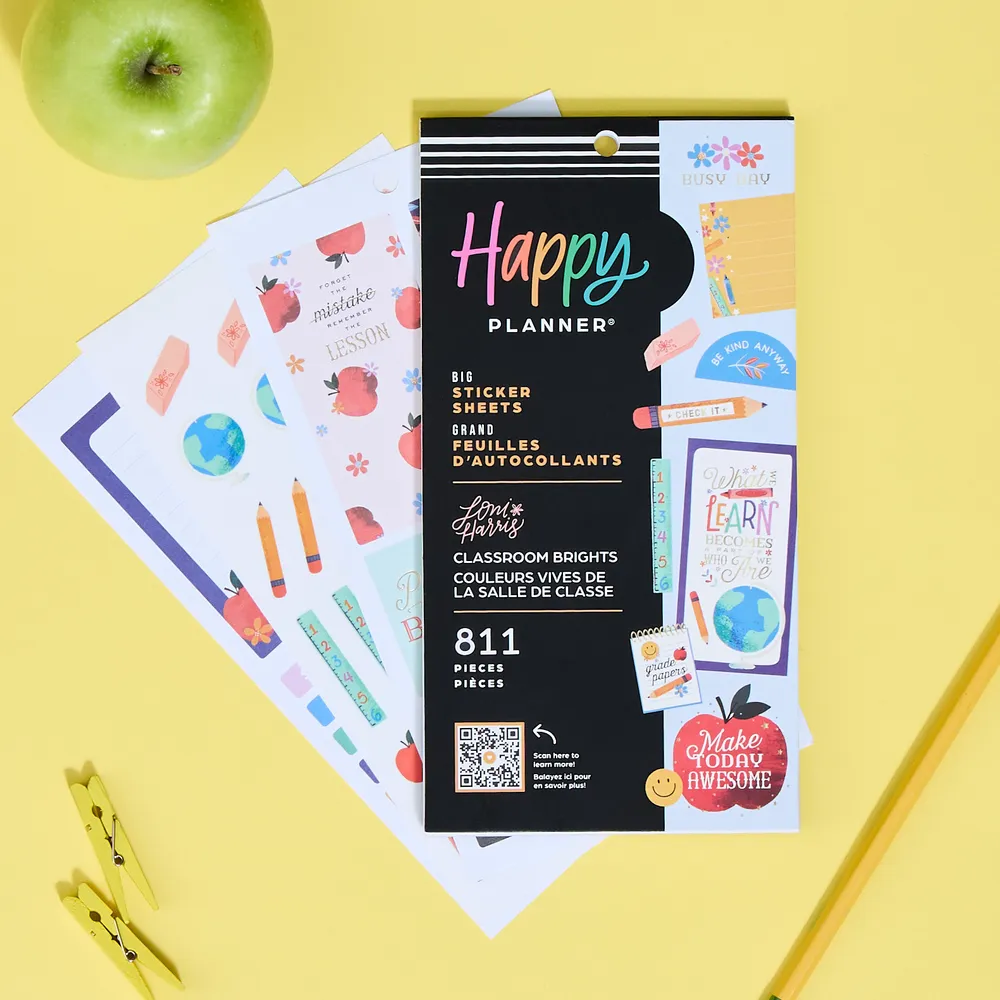 Happy Planner Classroom Brights stickers Big 811 enseignante