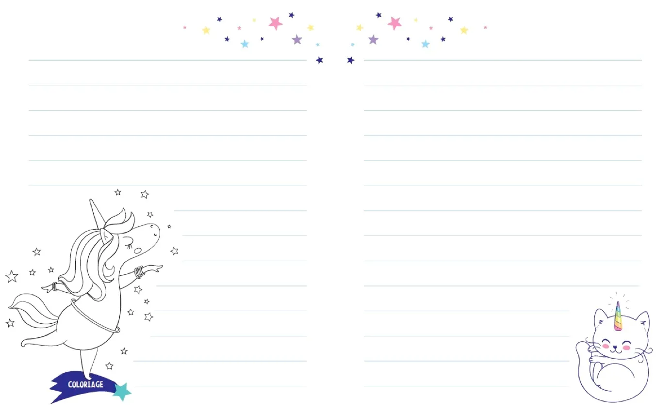 Frigobloc Mes secrets de licorne journal intime cadenas