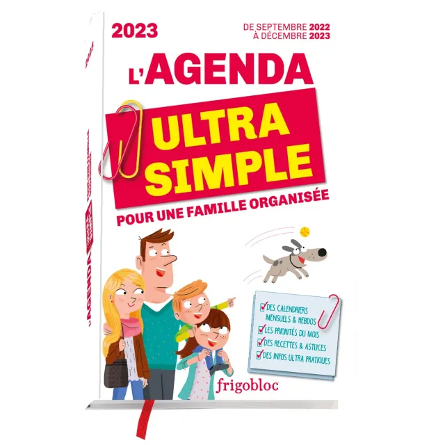 Frigobloc Ultra Simple agenda famille semainier stickers 2023