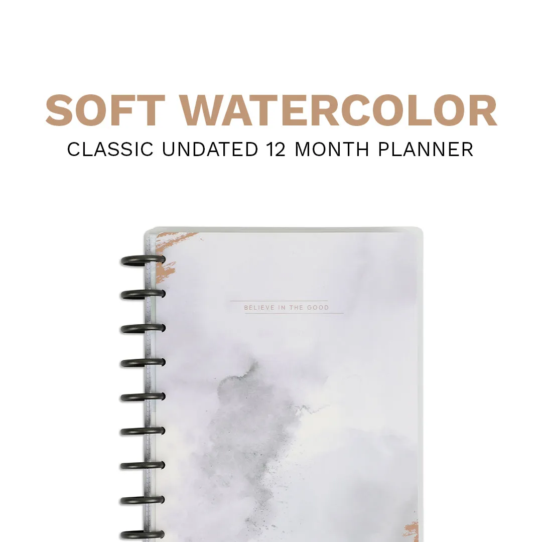 Happy Planner Watercolor agenda non daté classique horizontale