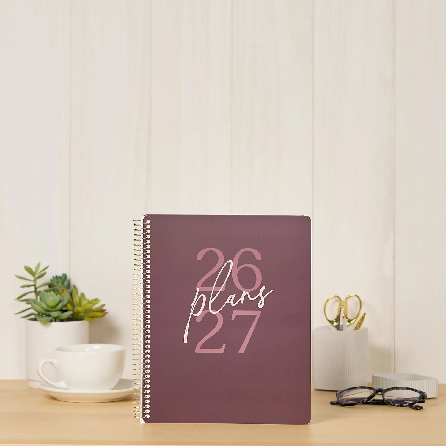 Happy Planner Go Big Plum Plans agenda spirale gros caractères 15 mois