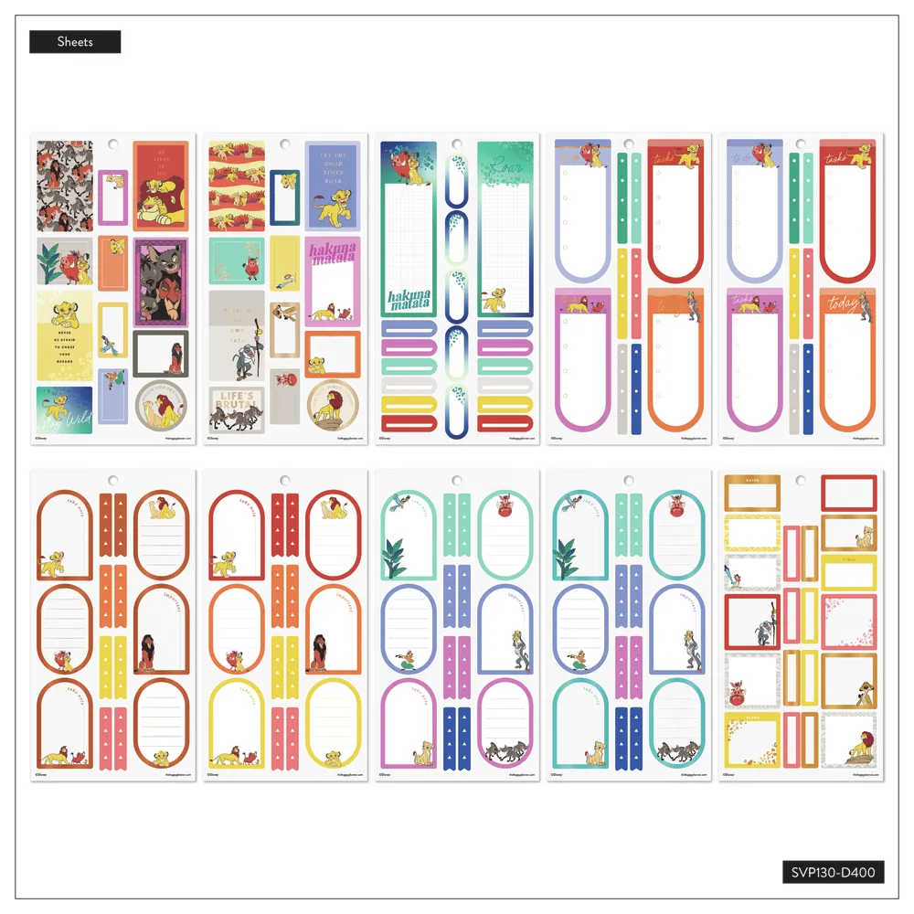 Happy Planner Roi Lion Embrace Your Wild stickers 559 Disney