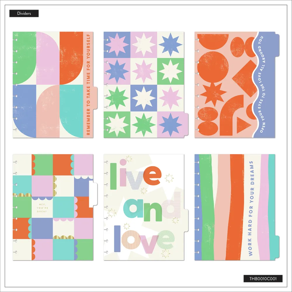 Happy Planner Pop of Positivity agenda Classic non daté