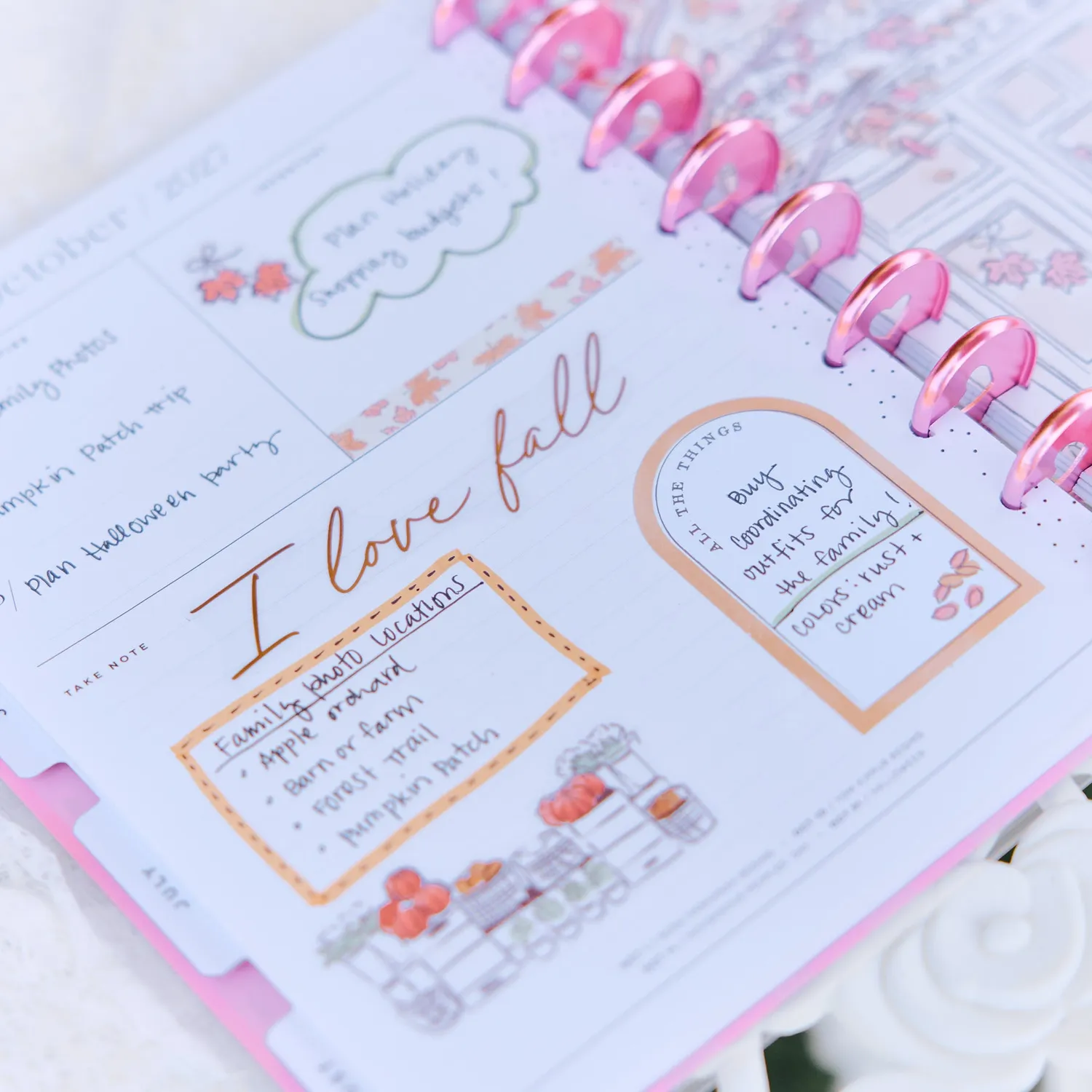 Happy Planner Seasonal Sidewalks agenda Classic Dashboard 2027