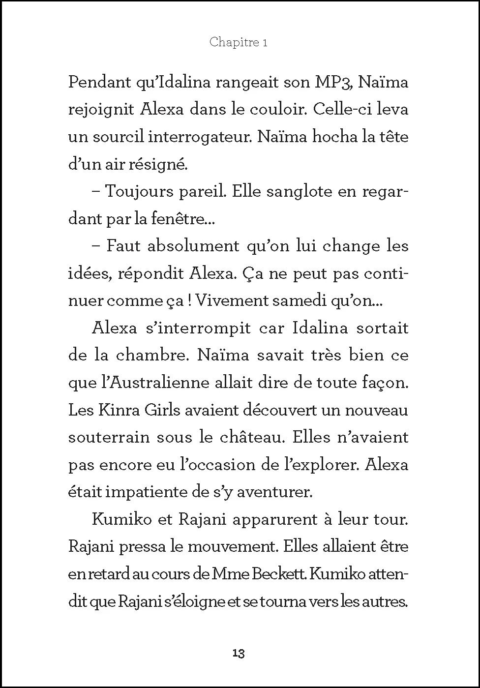 Kinra Girls Tome 8 Un danger au château roman fille
