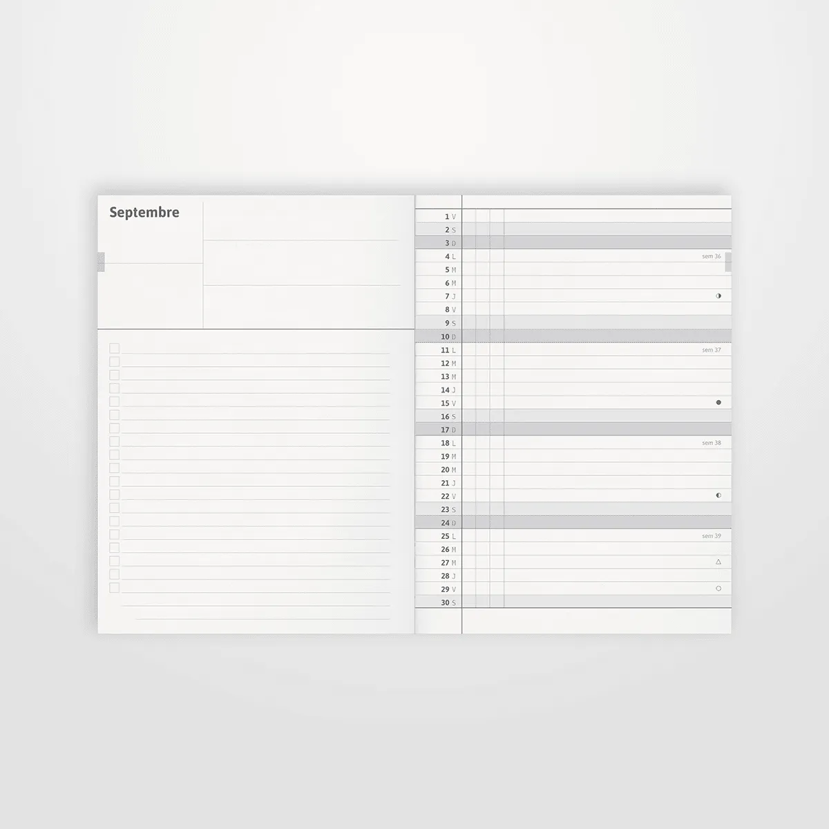 My365 365 Jours 2026/2027 agenda journalier 13x18 souple