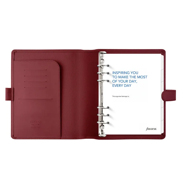 Filofax Saffiano organiser A5 modulaire Dark Cherry cuir