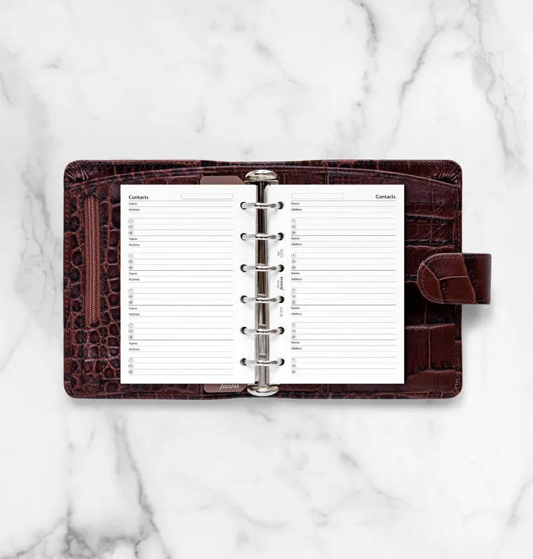 Filofax Classic recharge adresses Pocket 20 feuilles
