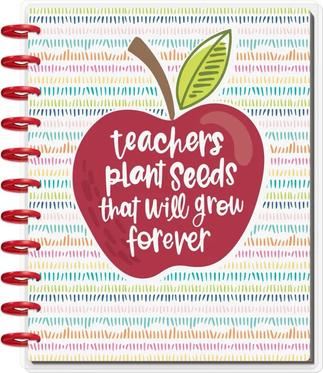 Happy Planner Teacher's Plant Seeds agenda Big non daté 12 mois