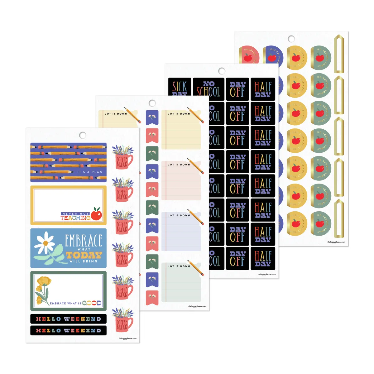 Happy Planner Teachers Are Heroes stickers 802 motifs