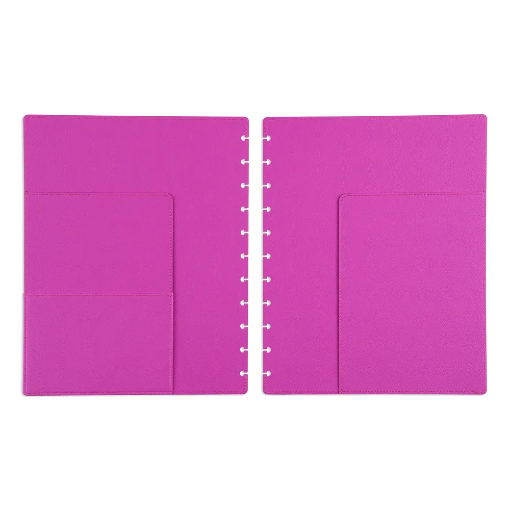 Happy Planner Big couverture clipsable simili-cuir prune