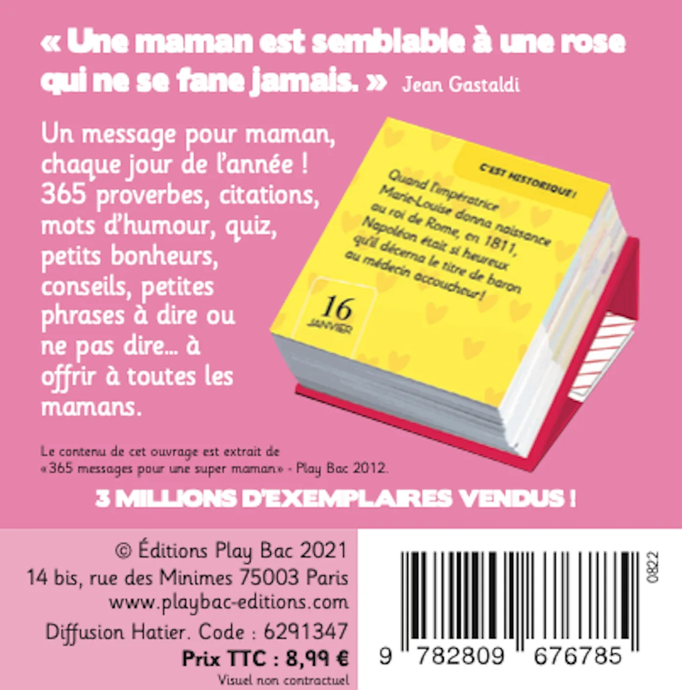 Frigobloc 365 mots doux pour Maman mini calendrier