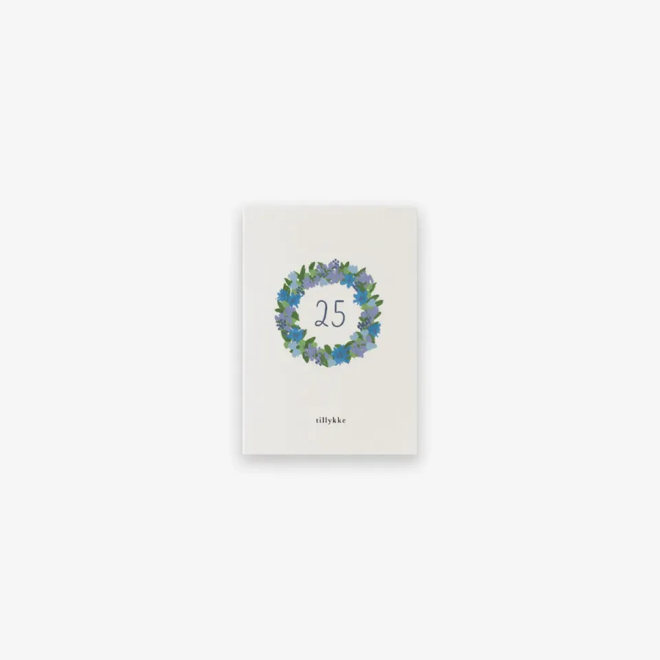 Kartotek Jubilæumskrans petite carte anniversaire tillykke