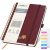 Poprun WH145S carnet quadrillé bordeaux 128 pages bullet
