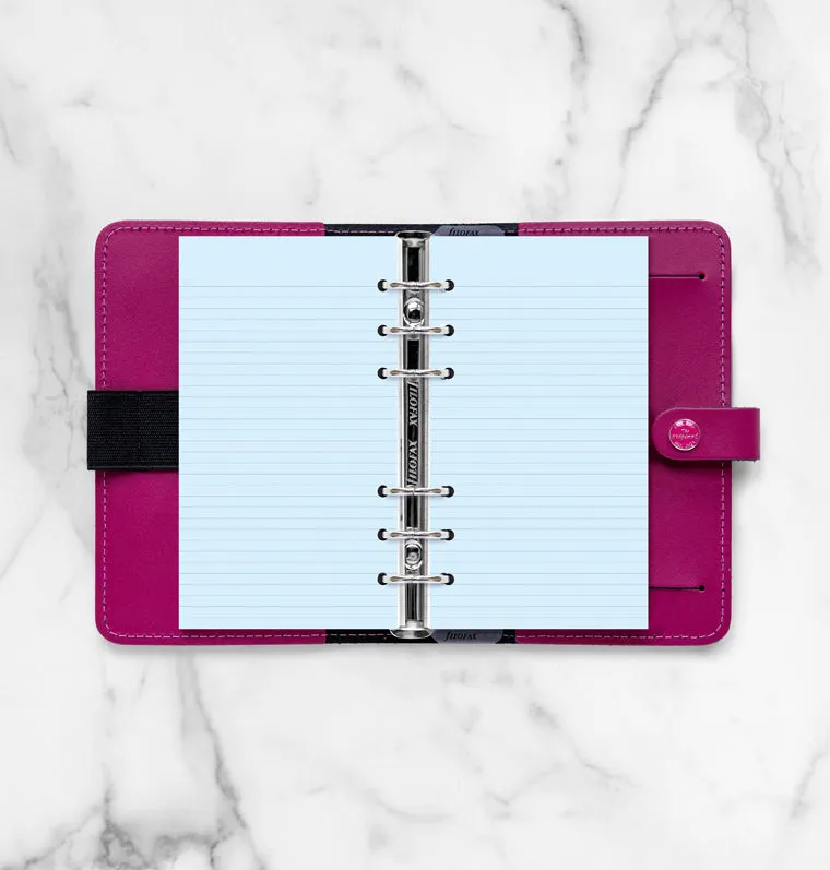 Filofax Classic feuilles lignees Personal bleu 30 feuilles