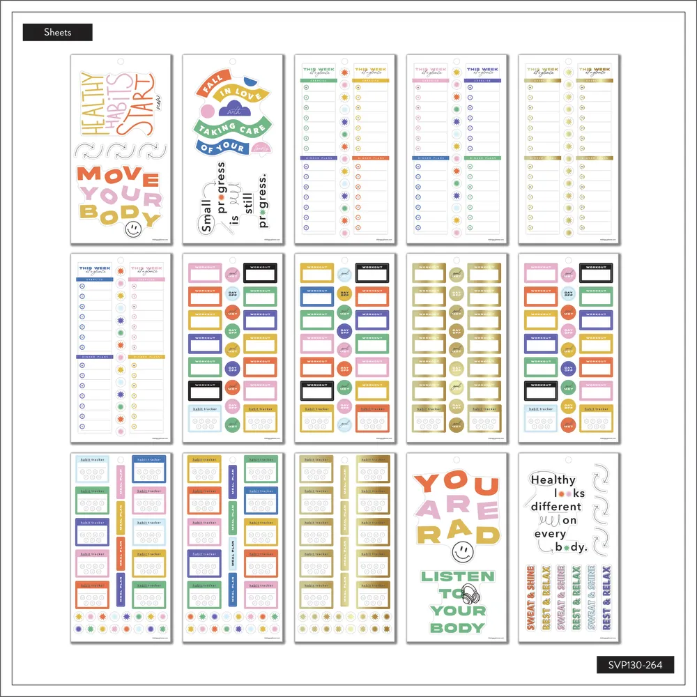 Happy Planner Be Bold Fitness stickers fitness 771 stickers