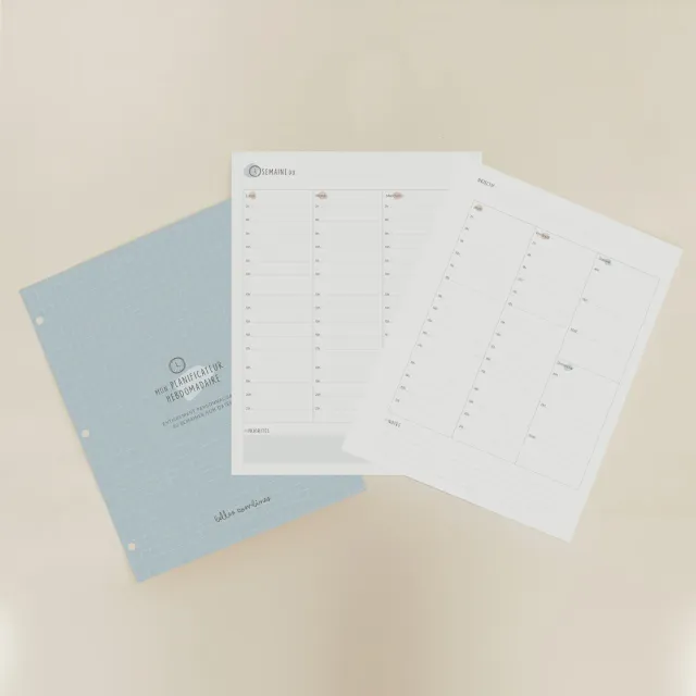 Les Belles Combines Planificateur hebdomadaire papier familial non daté