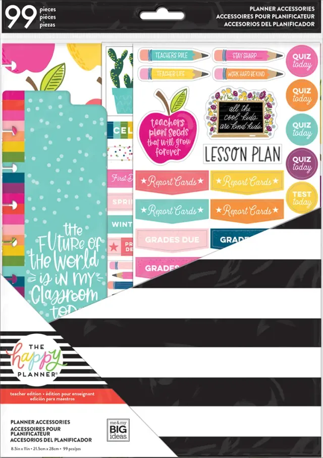 Happy Planner Big Teacher kit accessoires professeur grand format