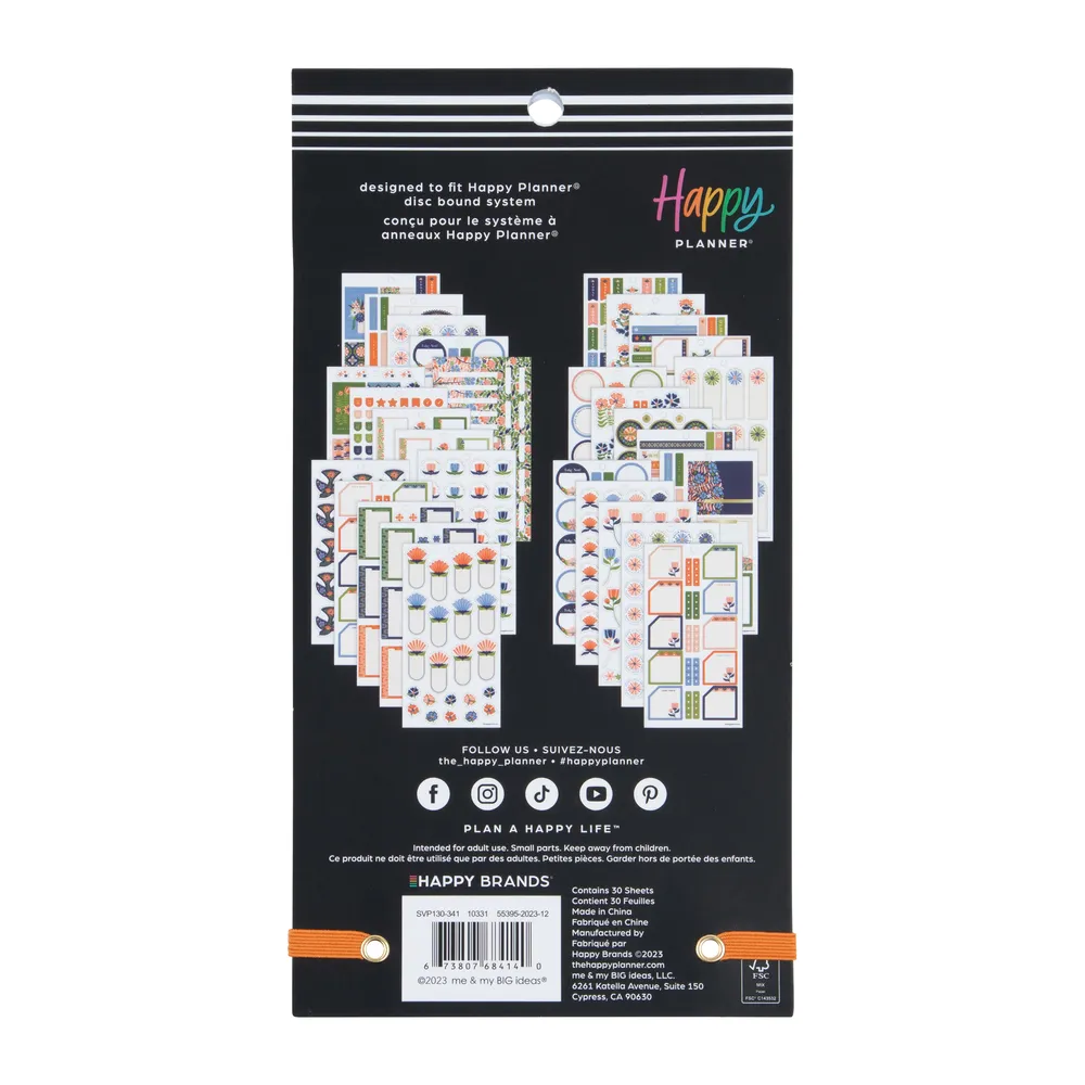 Happy Planner Folk & Feather stickers value pack x784