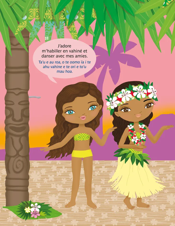 Frigobloc Minimiki Habille Mohea à Tahiti cahier stickers 300 stickers