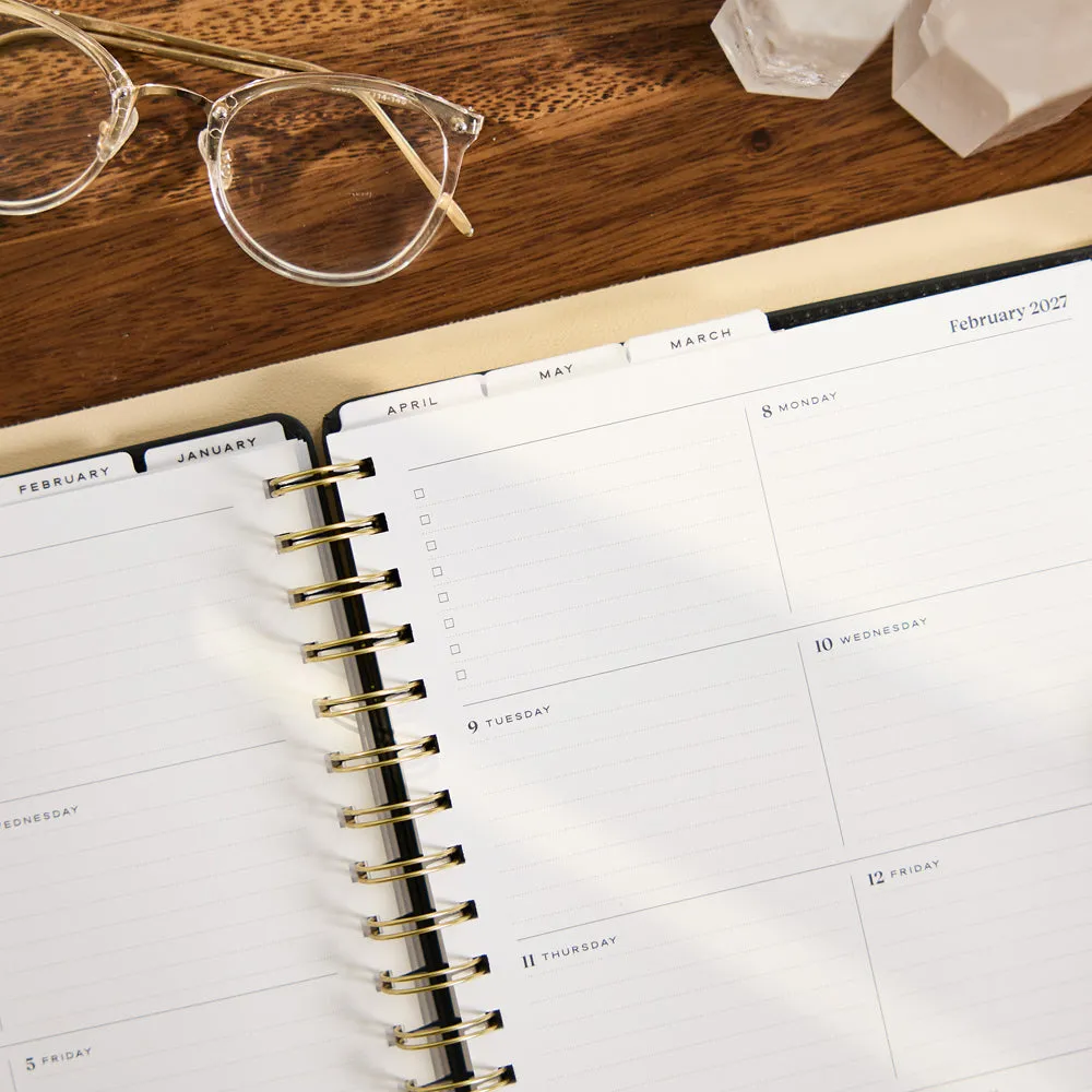 Happy Planner Citrine Midnight Dots agenda 2027 classic pro 12 mois