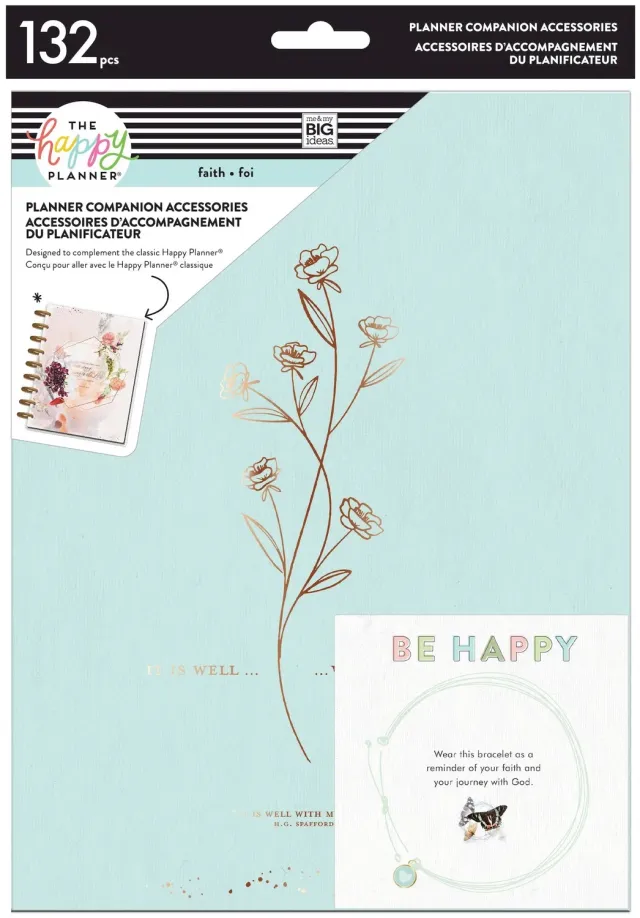 Me & my big ideas Happy Planner Faith compagnon Classic 130 pièces