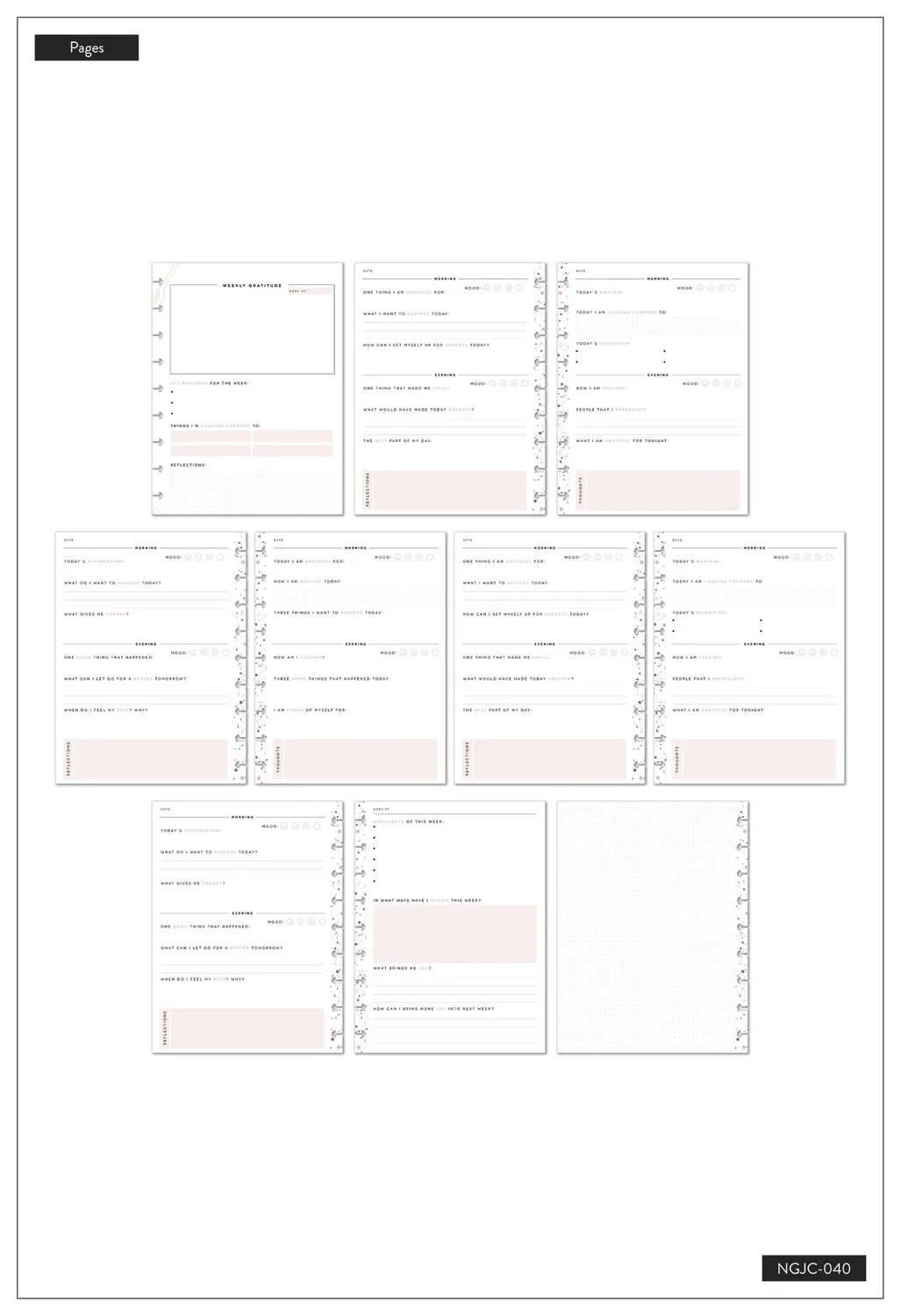 Happy Planner Choose Gratitude Classic journal guidé