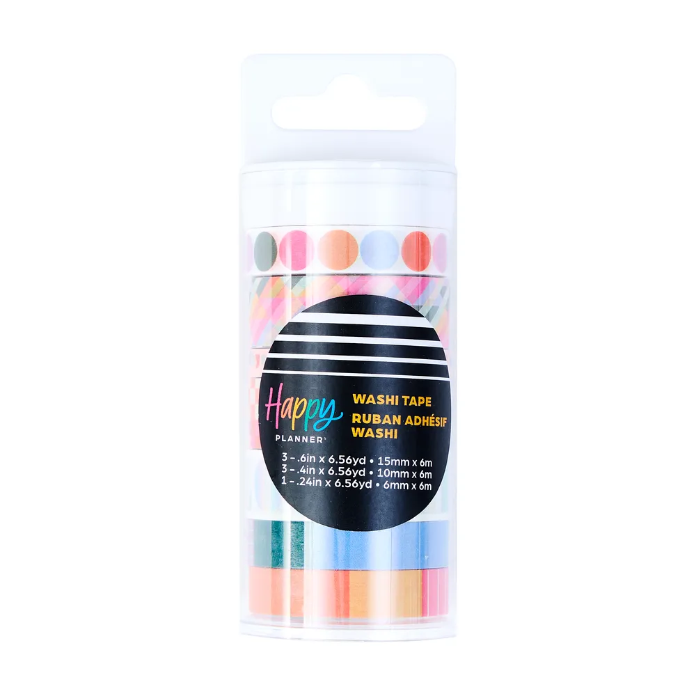 Happy Planner Building Blocks washi tape lot de 7 rouleaux