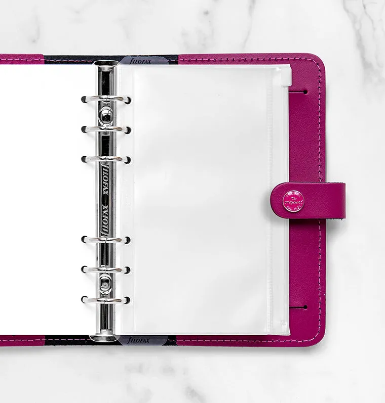 Filofax Personal pochette transparente à zip