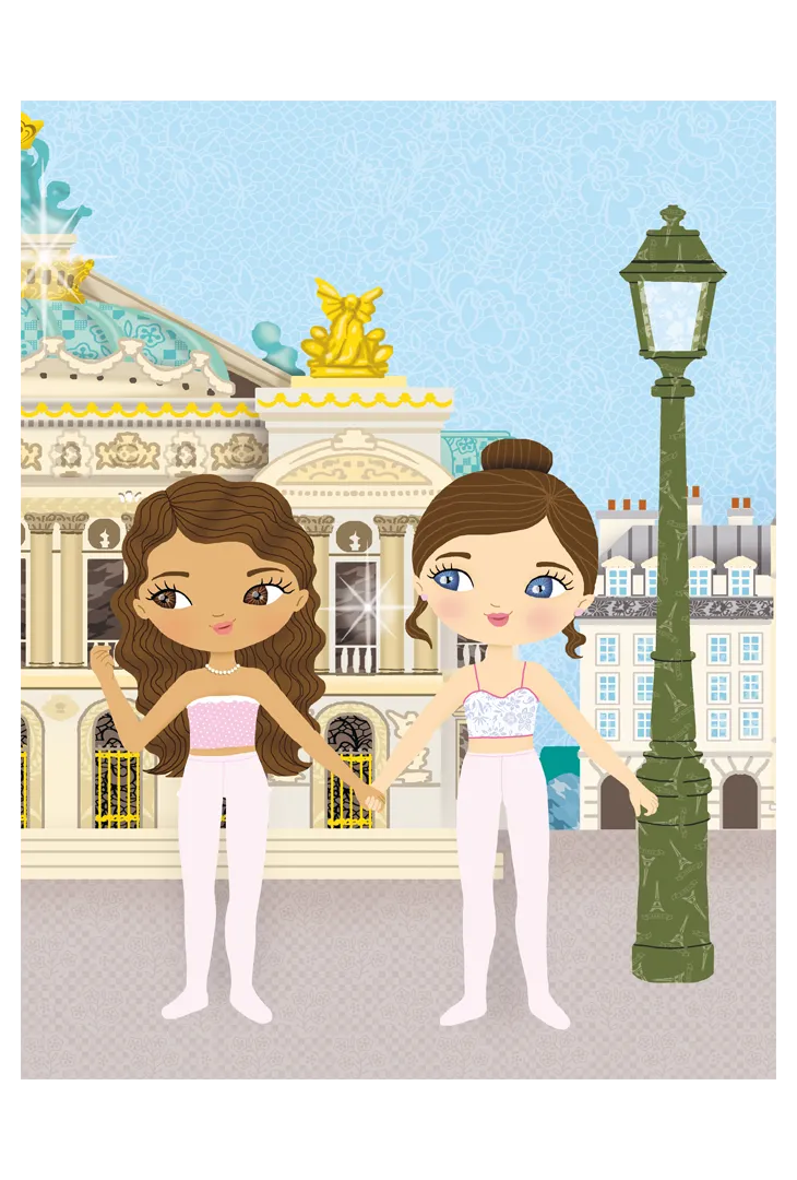 Frigobloc Minimiki Habille Emma à l'Opéra stickers 300 stickers ballet