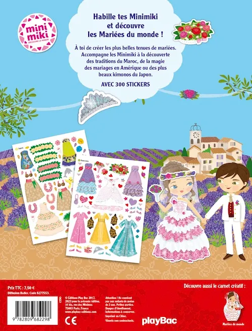 Frigobloc Minimiki cahier stickers Mariées du monde 300