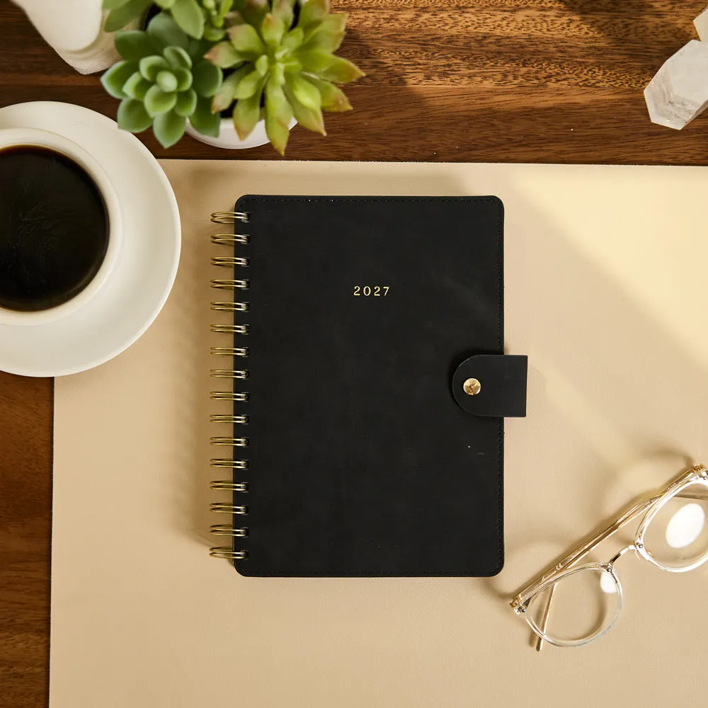 Happy Planner Citrine Midnight 2027 agenda A5 pro 12 mois