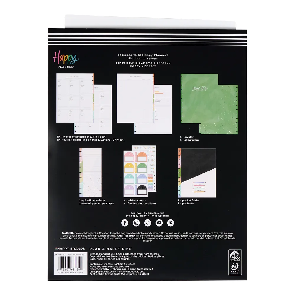Happy Planner Classroom Field Trips Big pack accessoires enseignant