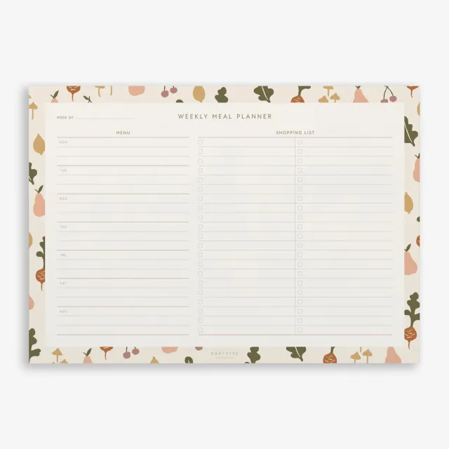 Kartotek Weekly Meal Planner semainier menus