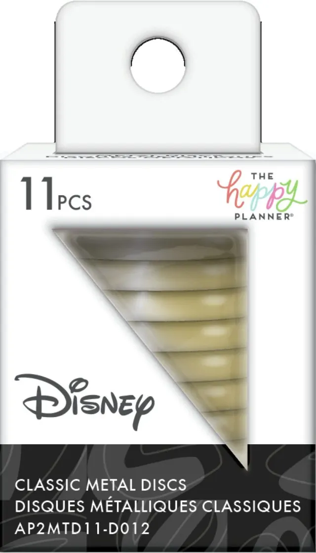 Happy Planner Mickey disques metal Medium gold x11