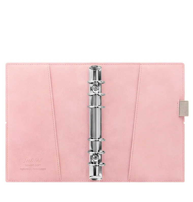 Filofax Domino Soft agenda à anneaux Personal rose