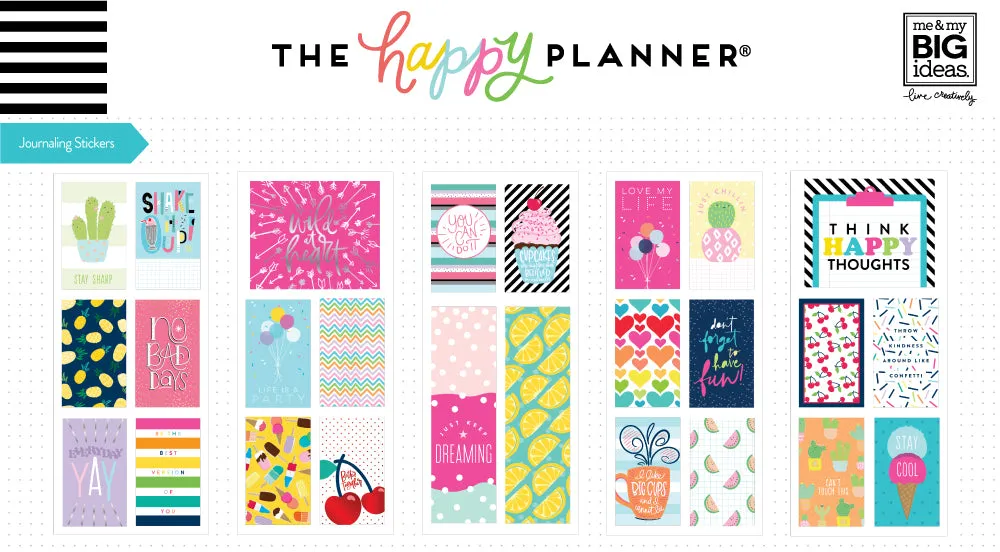Happy Planner Super Fun stickers journaling à volets x26