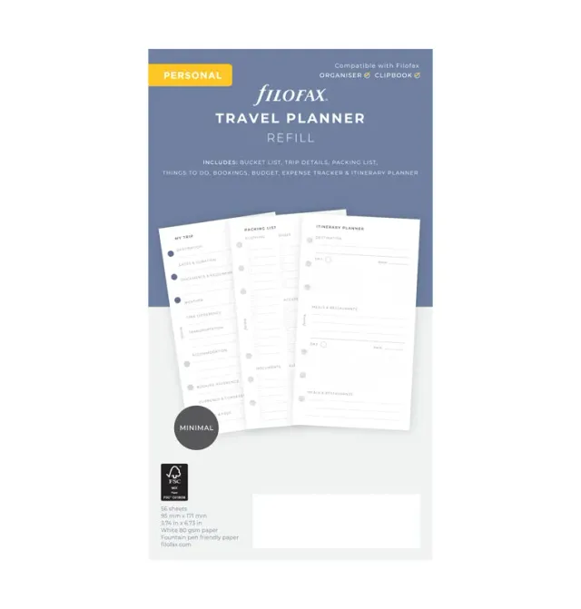 Filofax Personal recharge travel planner voyage
