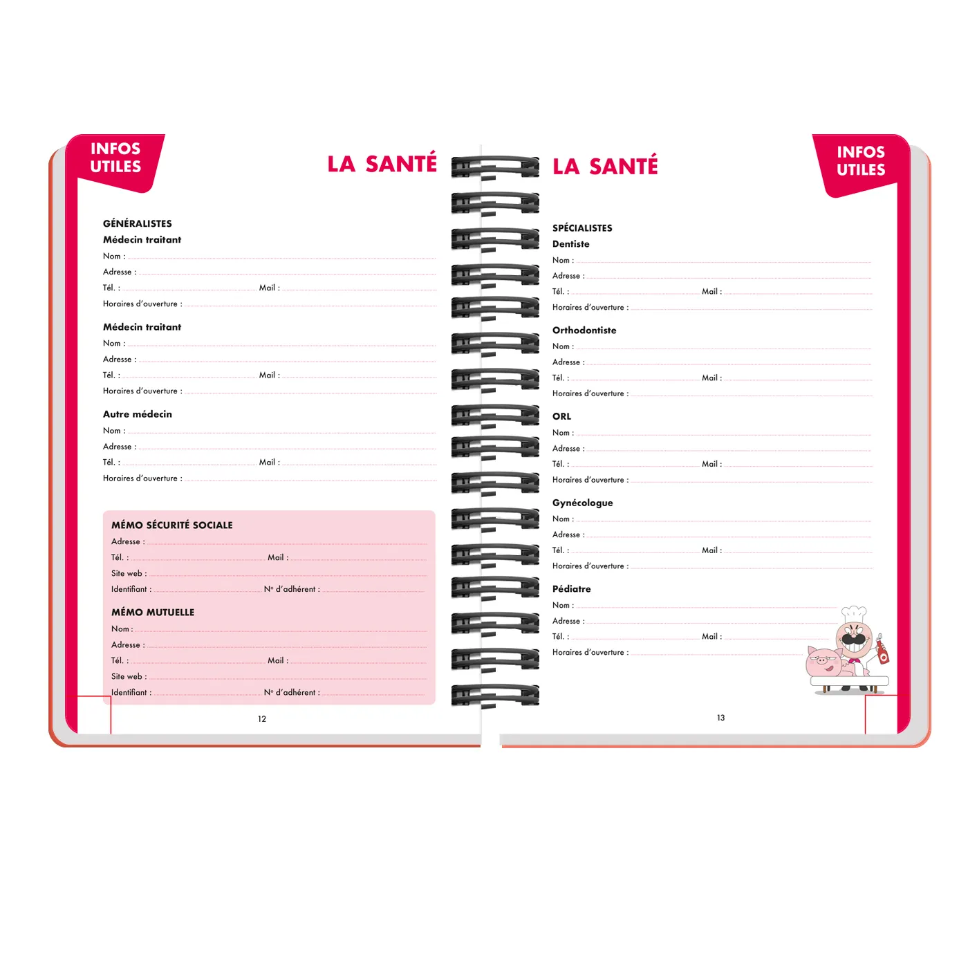 Frigobloc Chefclub L'officiel 2021-2022 agenda recettes famille
