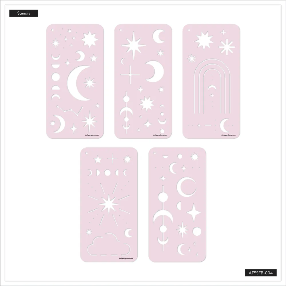 Happy Planner Stargazer pochoirs agenda 5 feuilles ciel