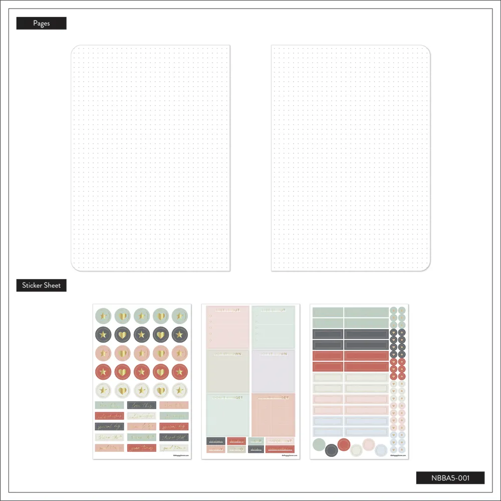 Happy Planner Everyday Magic journal pointillé 80 feuilles 160gsm