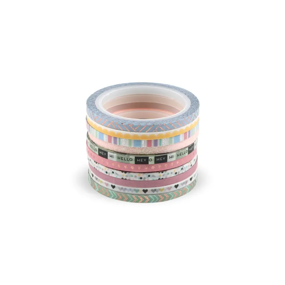 Happy Planner Pastel washi tape fin x10 rouleaux 3 mm