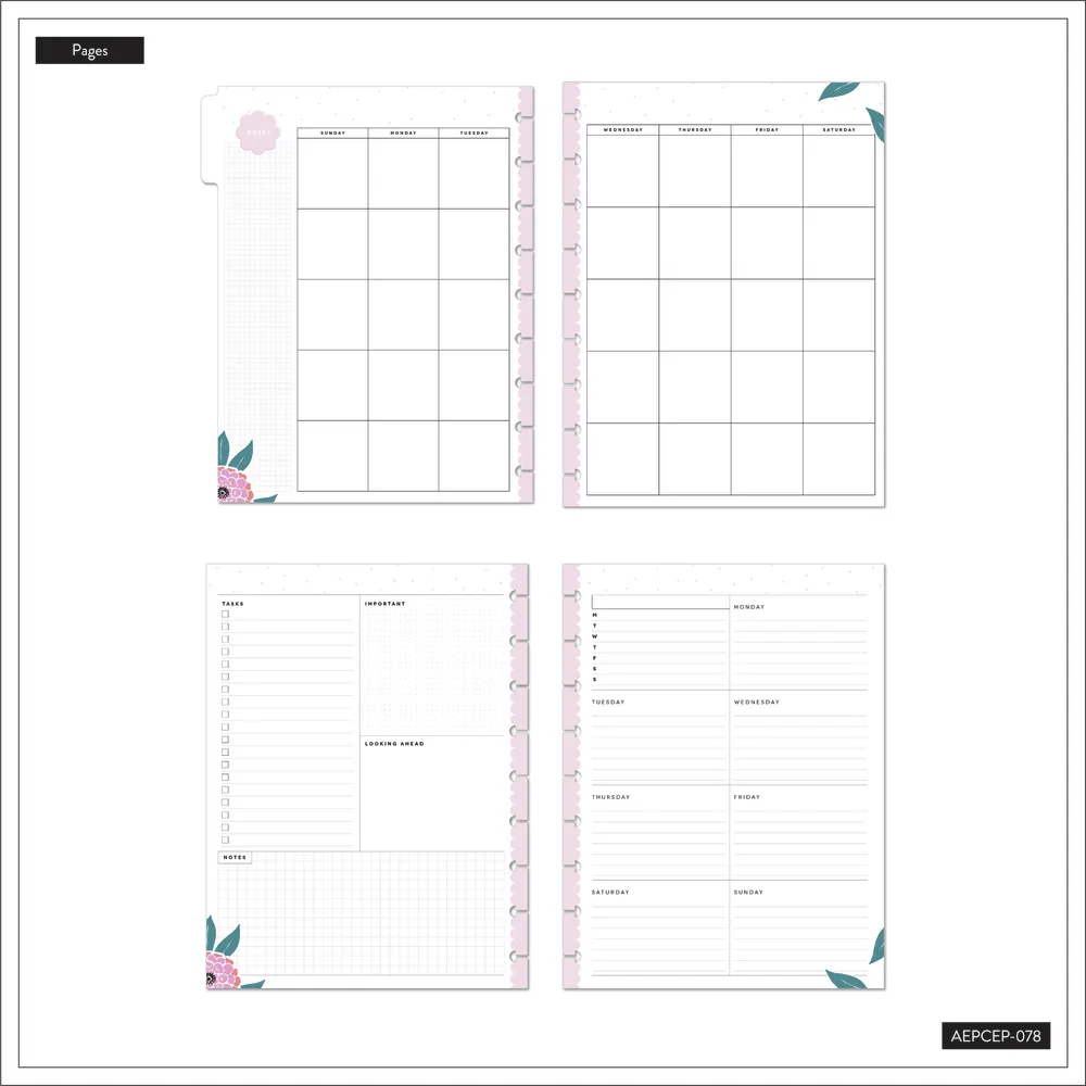 Happy Planner Mom's Fresh Bouquet extension 4 mois Classic