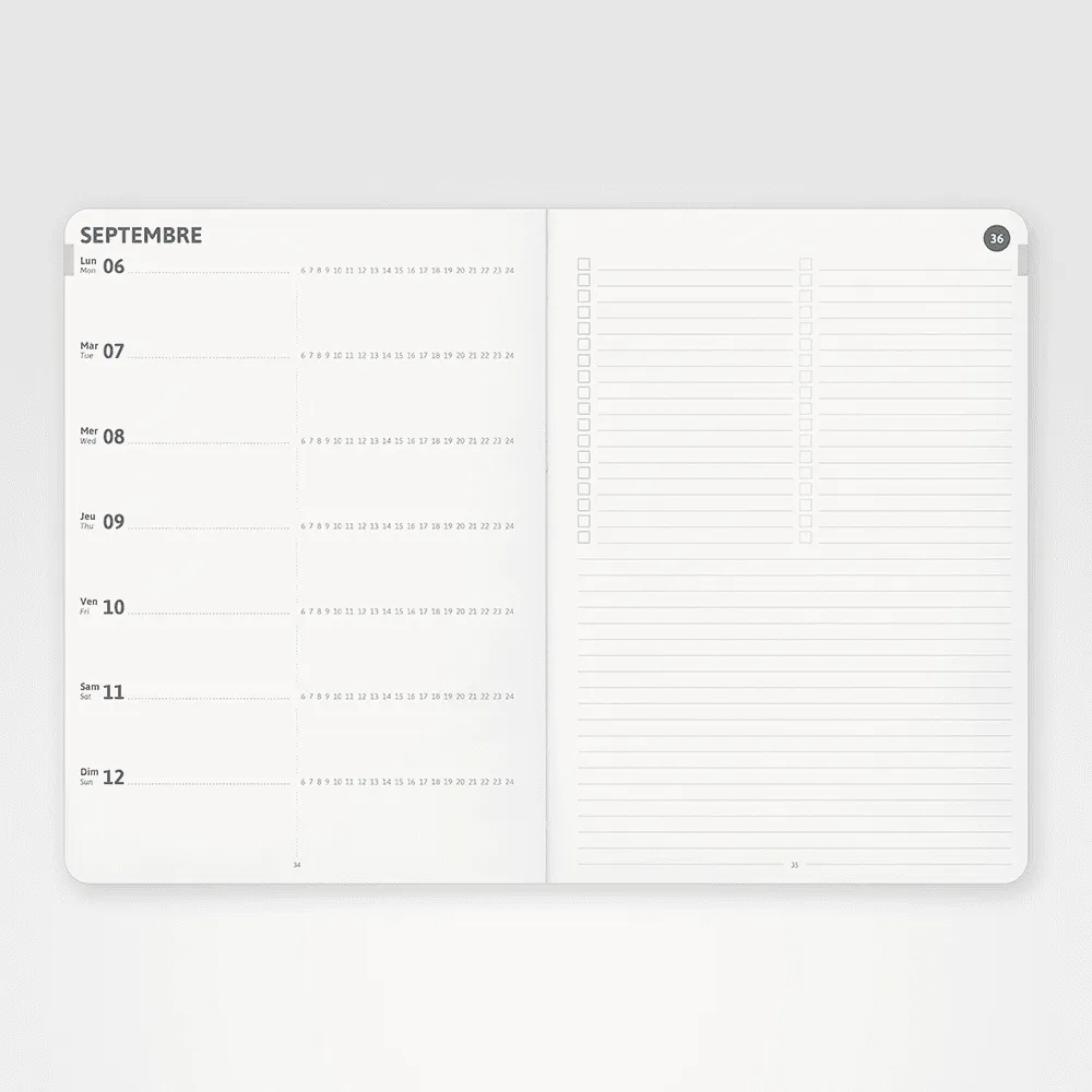 My365 Simple scolaire 2021/2022 agenda hebdomadaire A5 recharge recyclé