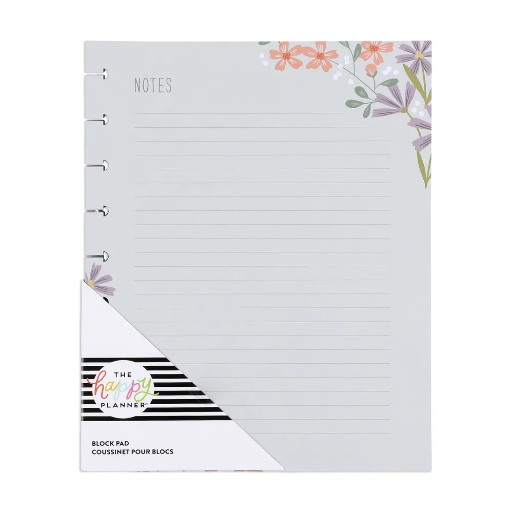 Happy Planner Floral recharge papier ligné Classic 100 pages