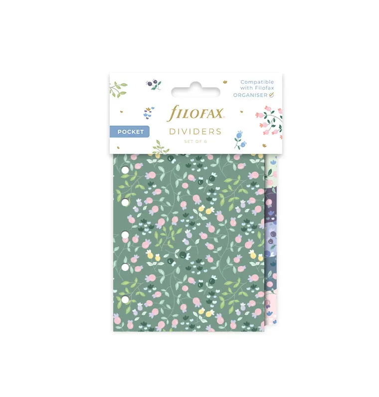Filofax Meadow intercalaires Pocket x6 colorés