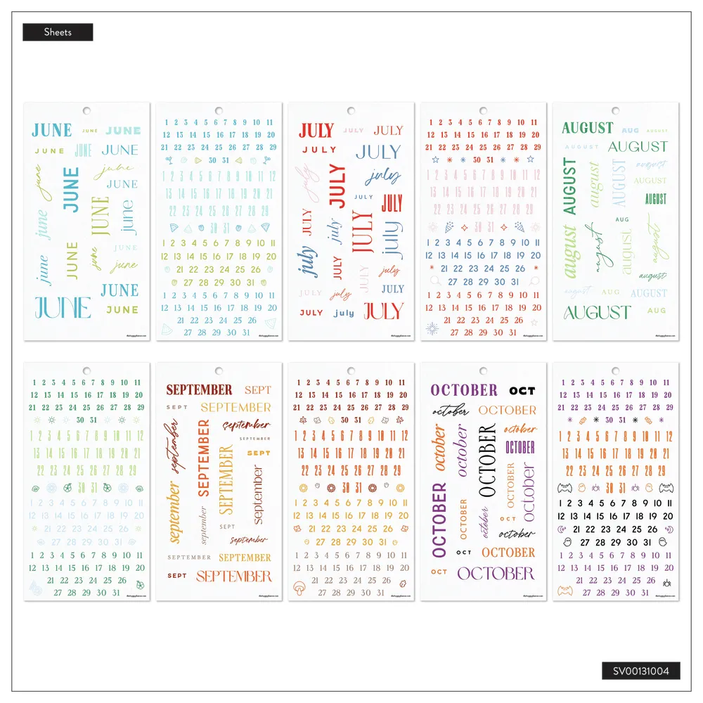 Happy Planner Colorful Months stickers classic 2218 mois